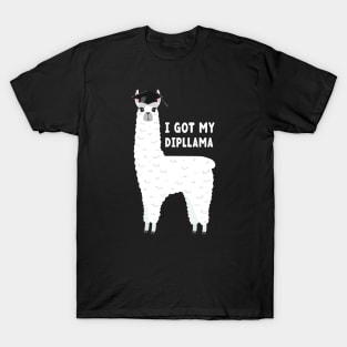 I Got My Dipllama Funny Graduation Diploma T-Shirt